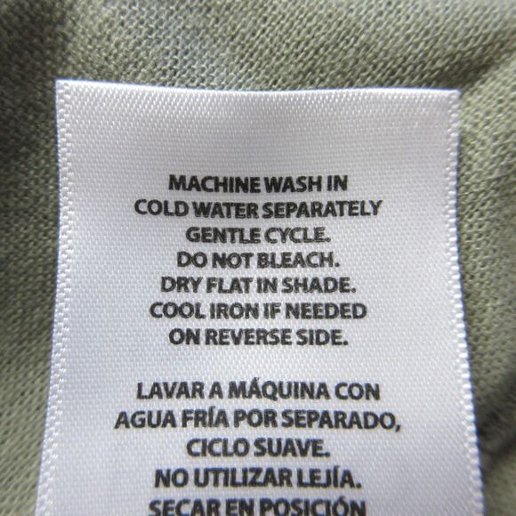 BUFFALO DAVID BITTON Linen Blend Button Front Shirt‎ L 12-14 Olive Green Top NWT - Picture 7 of 10